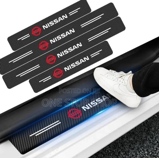4pc Nissan Carbon Scratch Door Stickers Protector