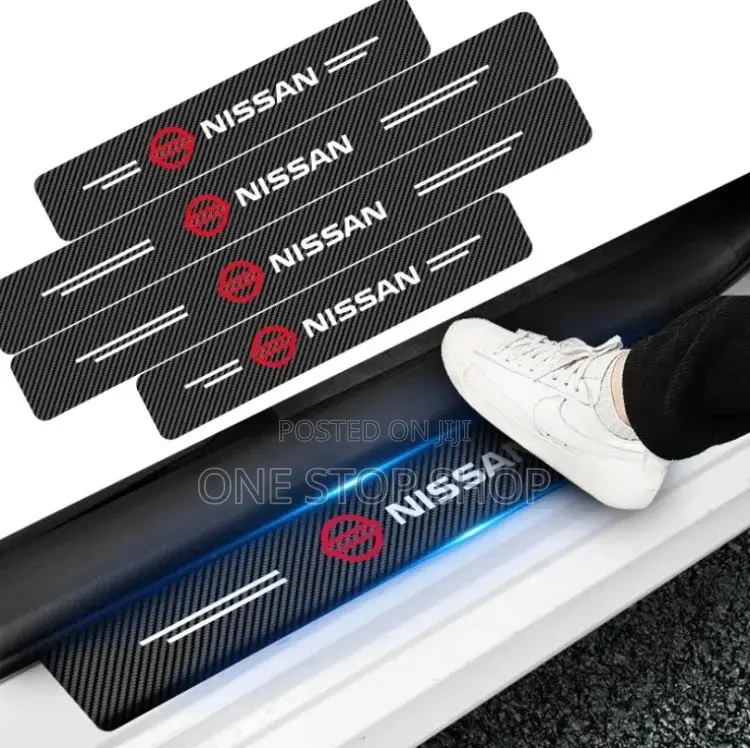 4pc Nissan Carbon Scratch Door Stickers Protector