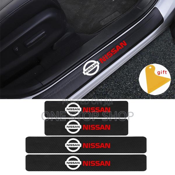 4pc Nissan Carbon Scratch Door Stickers Protector - thumbnail 2