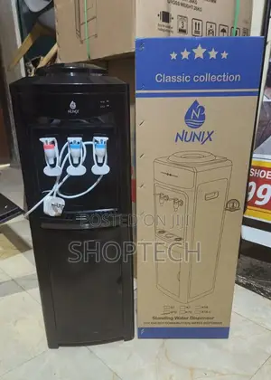 Nunix Black 3 Taps Hot Normal and Cold Dispenser