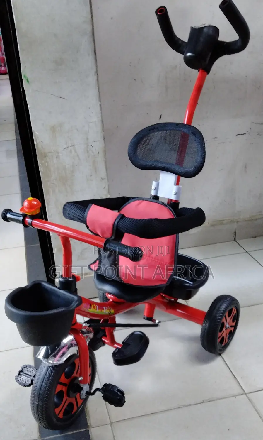 Three Wheels Push Handle Kids Triacycle