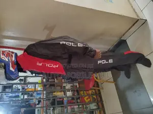 Pole Racing Padded Rain Coat Rain Suit Black Red