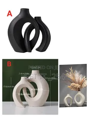*2in1 CERAMIC VASE*
Circular Hollow Flower Vase
*USE*: Home