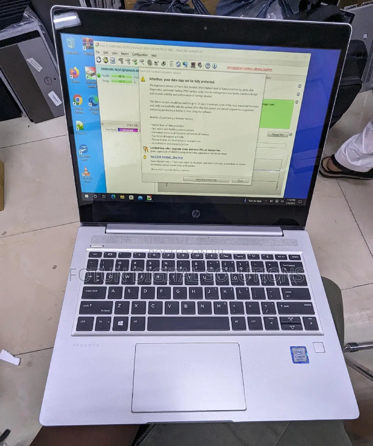 Laptop HP EliteBook 840 G5 8GB Intel Core I5 SSD 256GB