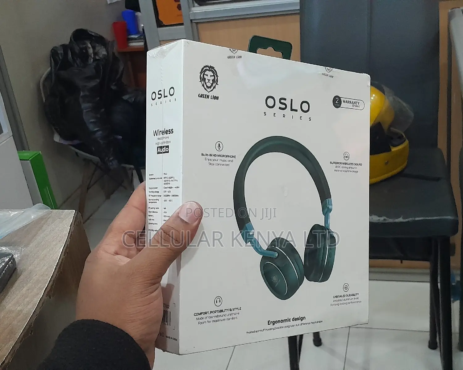 Green Oslo Wireless Headphones