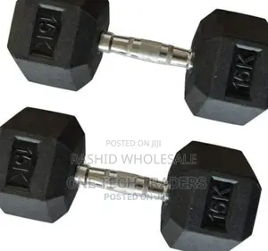 15kgs Pair Hex Dumbbell