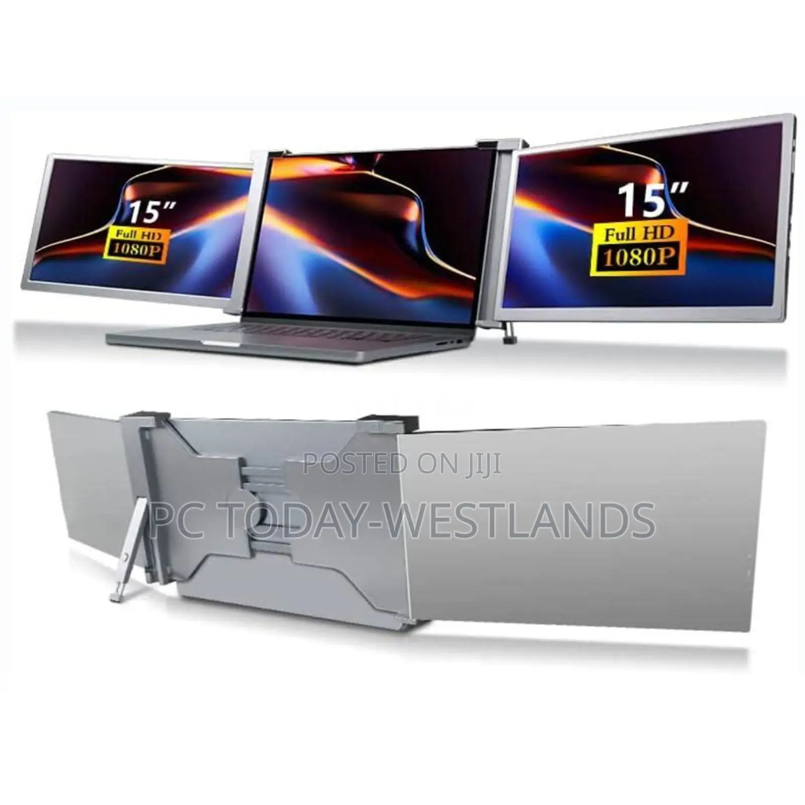Triple Laptop Screen Extender Portable Monitor IPS Dual 15''