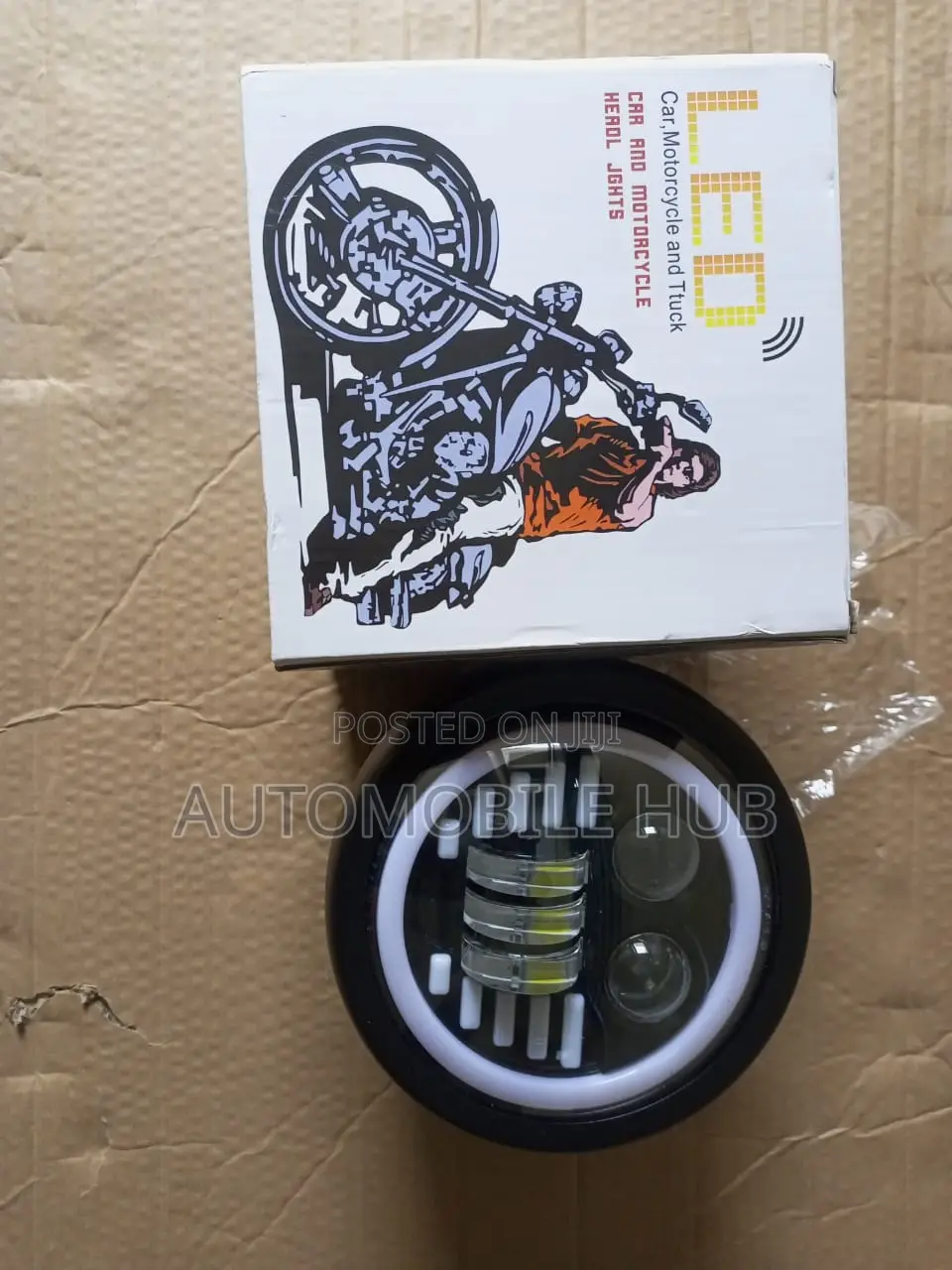 Motorcycle Headlamp Headlight With Case