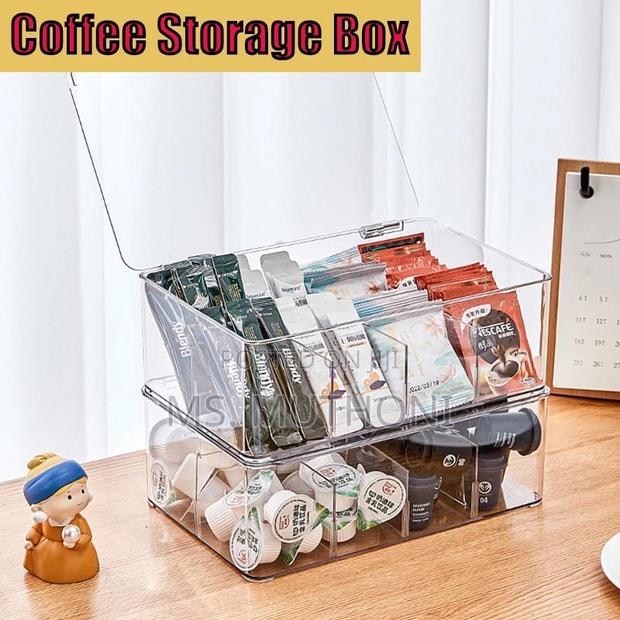 Acrylic Tea Bag Organizer With Cover Compartment Divider Bo - thumbnail 3