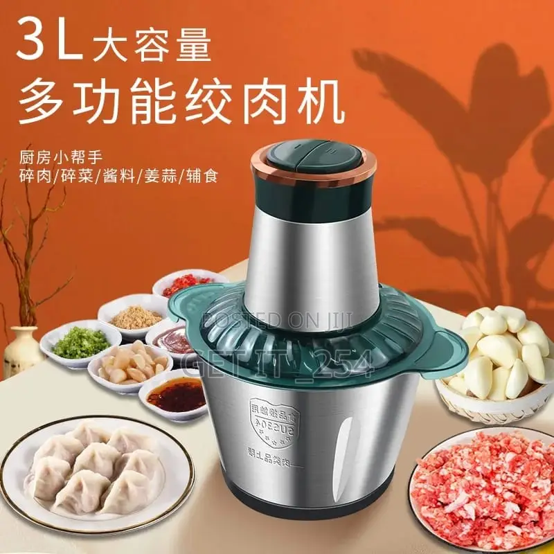 *3ltr FOOD CHOPPER/MINCER/GRINDER 300W*
 Stainless Steel