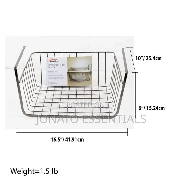 Under Cabinet Shelf Organizer Storage Rack, Storage Hanging Basket