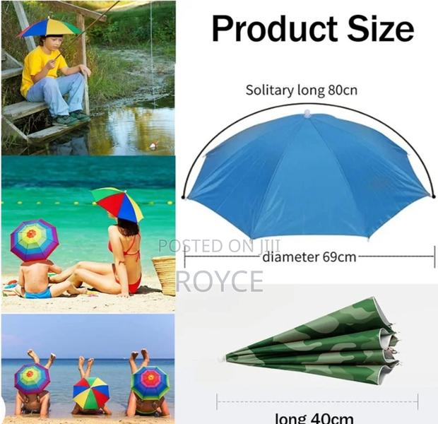 Hands Free Umbrella Hats - thumbnail 6