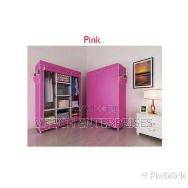 Wardrobe 3column Wooden Portable - main view