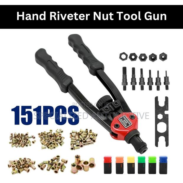 Hand Riveter Nut Tool Gun With Nut Rivets - main view