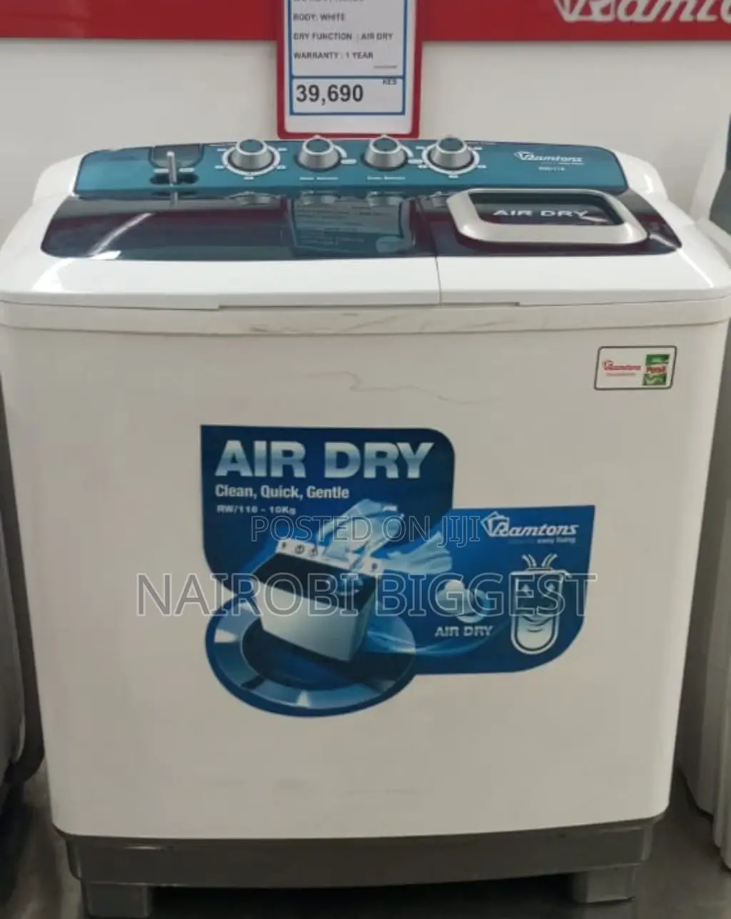 Quality Brand New Ramtons 10kgs Twin-tub Washing Machine
