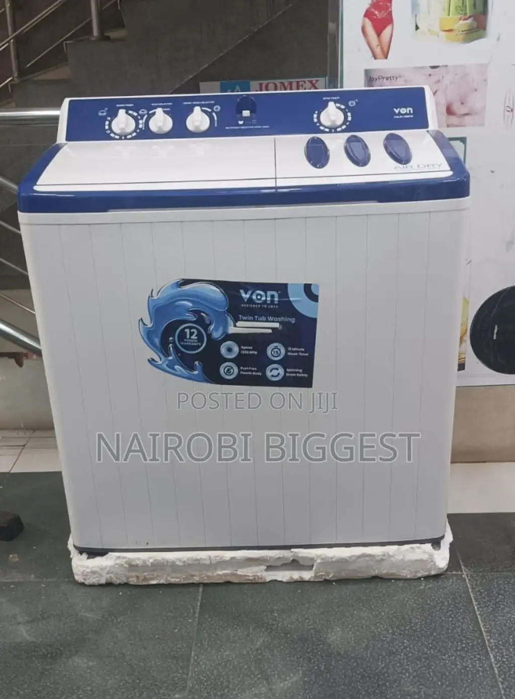 Von Valw-12mfw 12kg Twin Tub Washing Machine