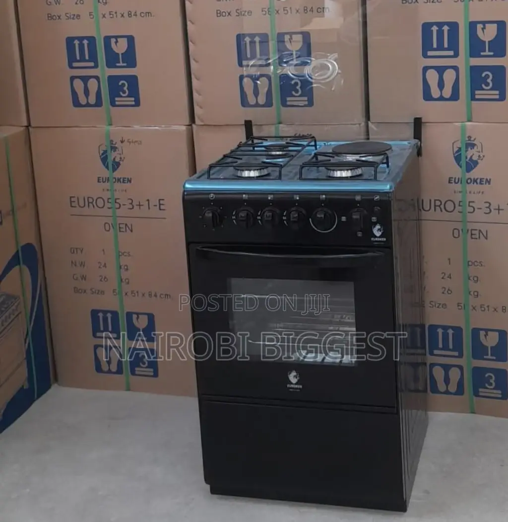 50×55 Euroken 3+1 Standing Cooker With Electric Oven Cooker