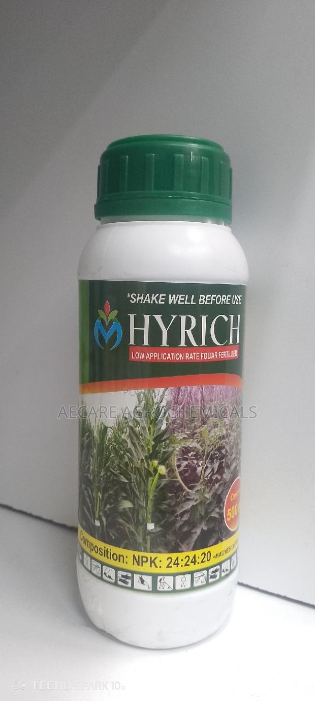 Hyrich Foliar Fertilizer NPK 24:24:24 + Te 500 ML - thumbnail 2