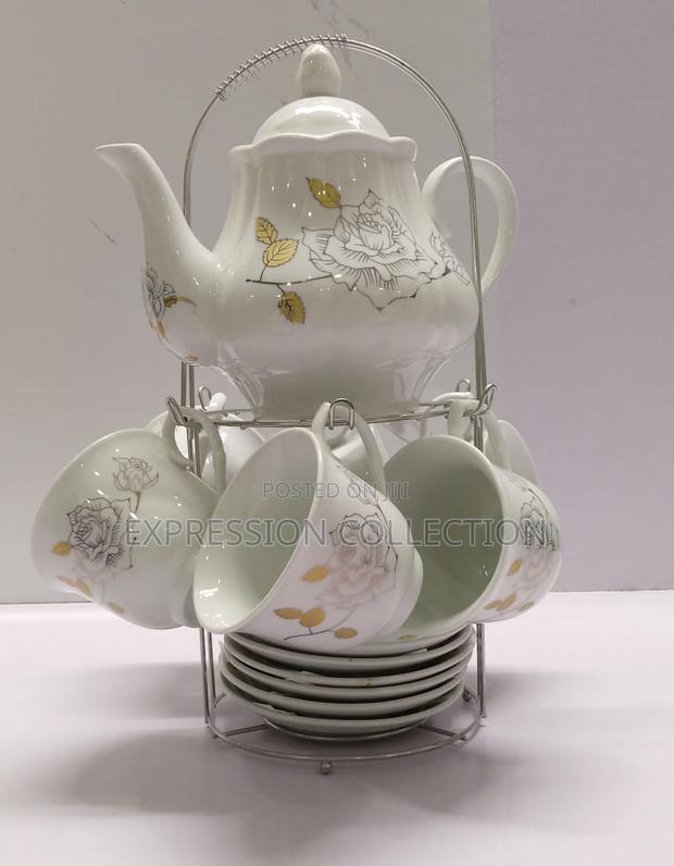 14pc Porcelain Ceramic Tea Set - thumbnail 2
