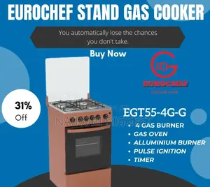 Brand New Eurochef 4 Burner Gas Cooker With Gas Oven