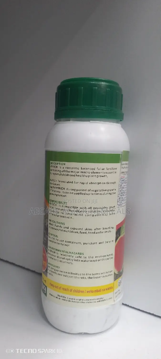 Hyrich Foliar Fertilizer NPK 24:24:24 + Te 500 ML