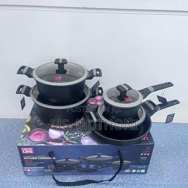 9pcs Ucc Life Granite Coating Cookware Set*