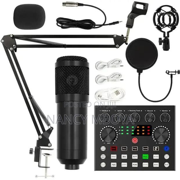 BM800 Condenser Microphone With V8 Soundcard 4live Recording