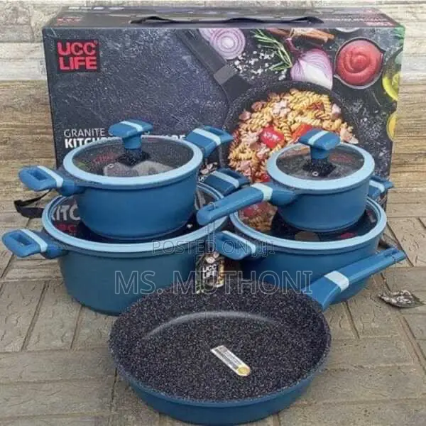 9pcs Ucc Life Granite Coating Cookware Set*