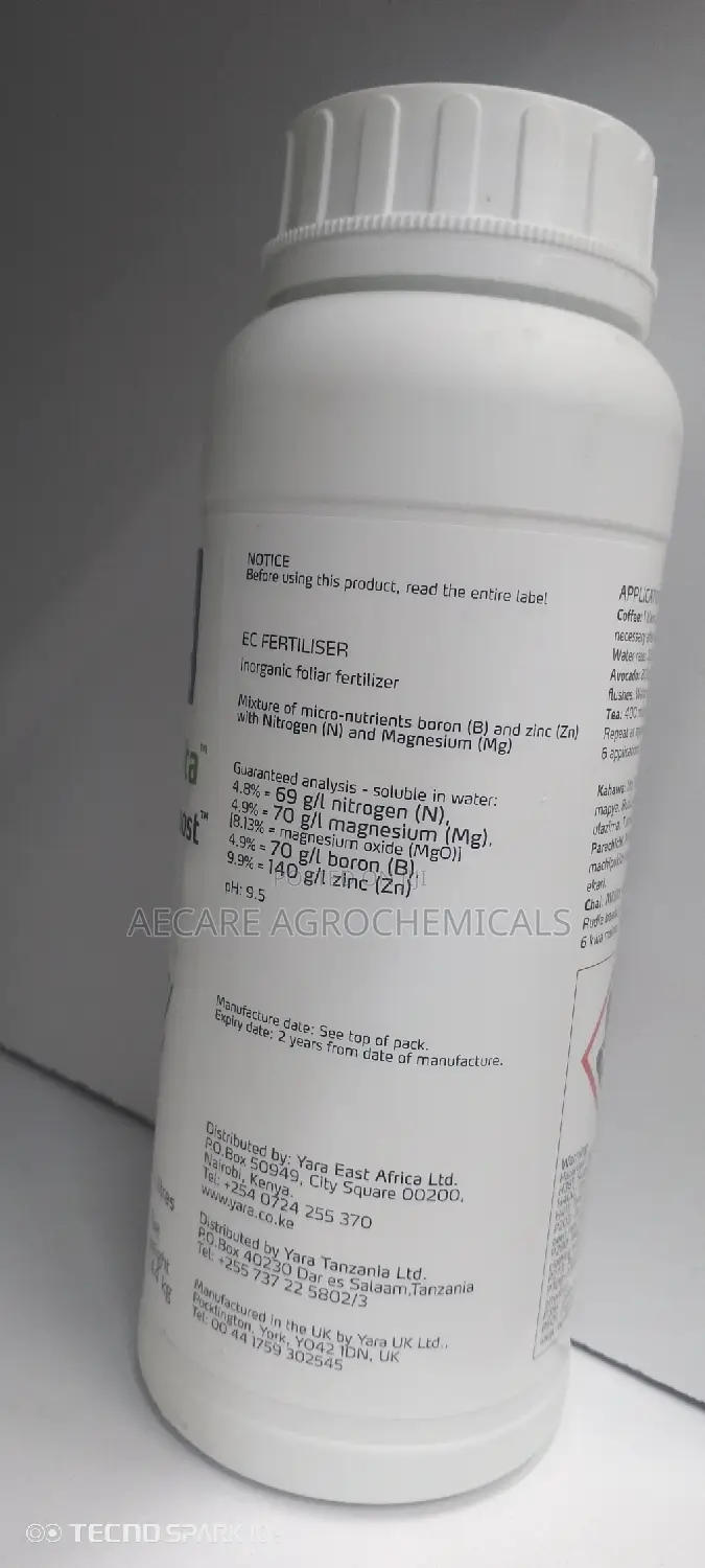Yara Vita Power Boost (Bo, Zn, N, Mg) Foliar Fertilizer 1L