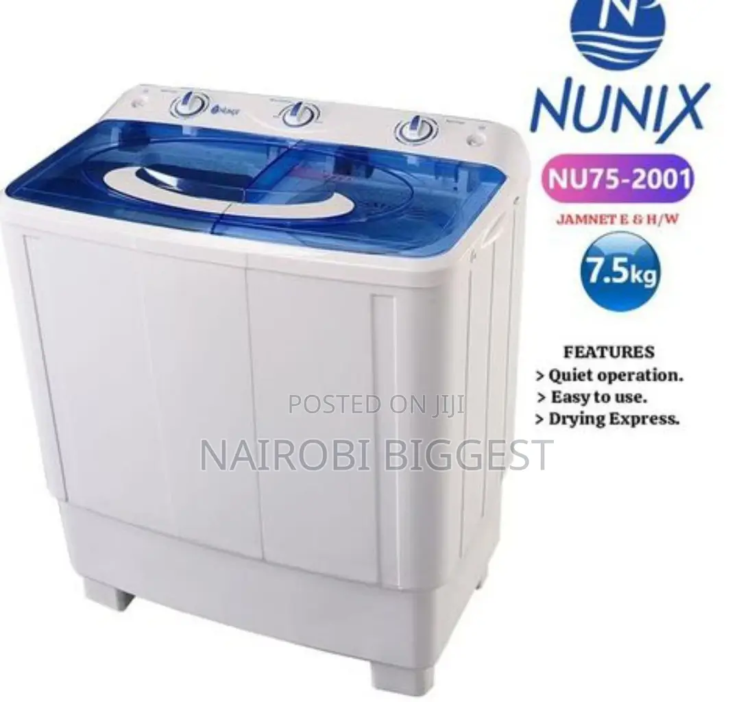 New Nunix 7.5kgs Twin Tub Washing Machine