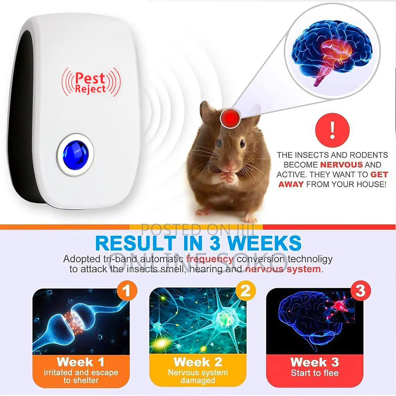 Home Indoor Electronic Ultrasonic Pest Reject Repeller