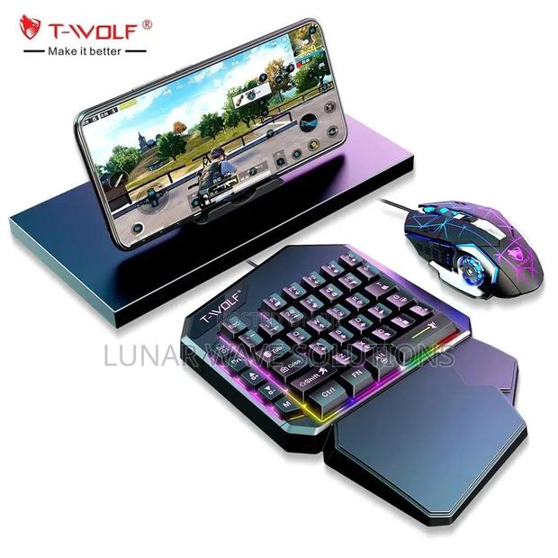 One Hand Gaming Keyboard and Mouse Combo - main view