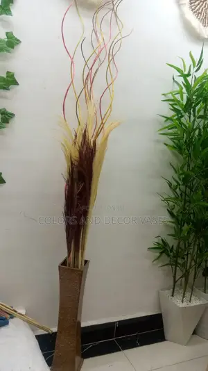 Wooden Stand With Grass and Sticks