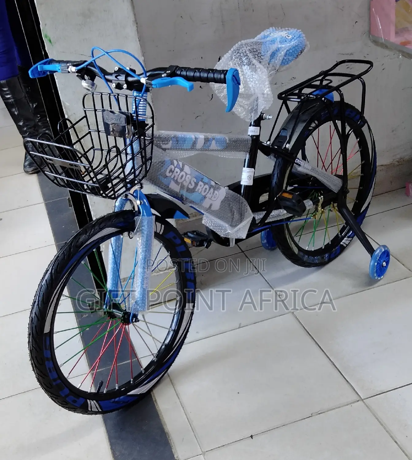 Size 20" Kids Bike Blue in Color