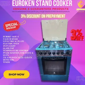 Classic Euroken 3+1 60*65 Standing Cooker