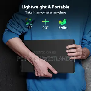 QQH Triple Portable Monitor, 14” FHD 1080P IPS Laptop Screen