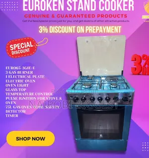 Euroken 3+1 60*65 Standing Cooker