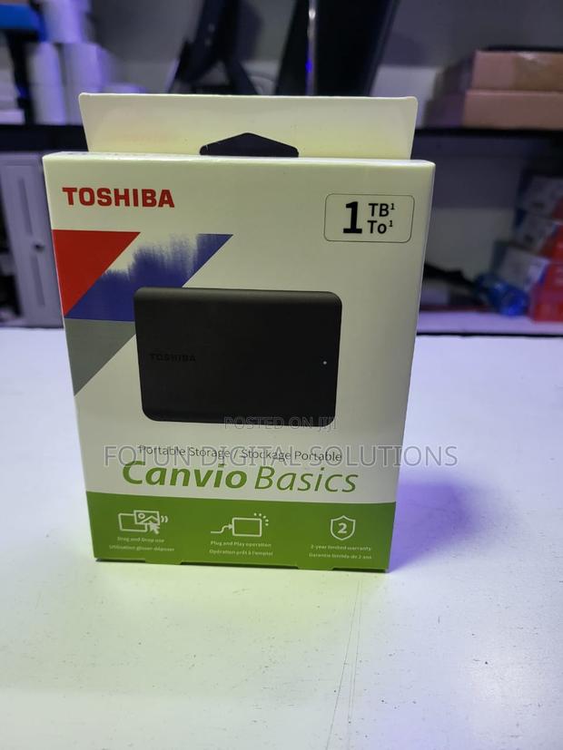 1terabyte Toshiba External Harddrive - main view