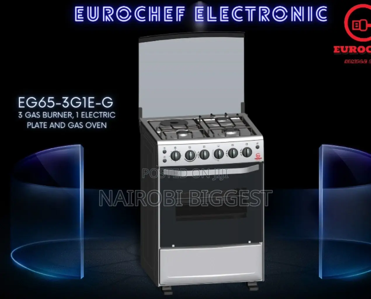 Eurochef 3+1 60*65 Standing Cooker