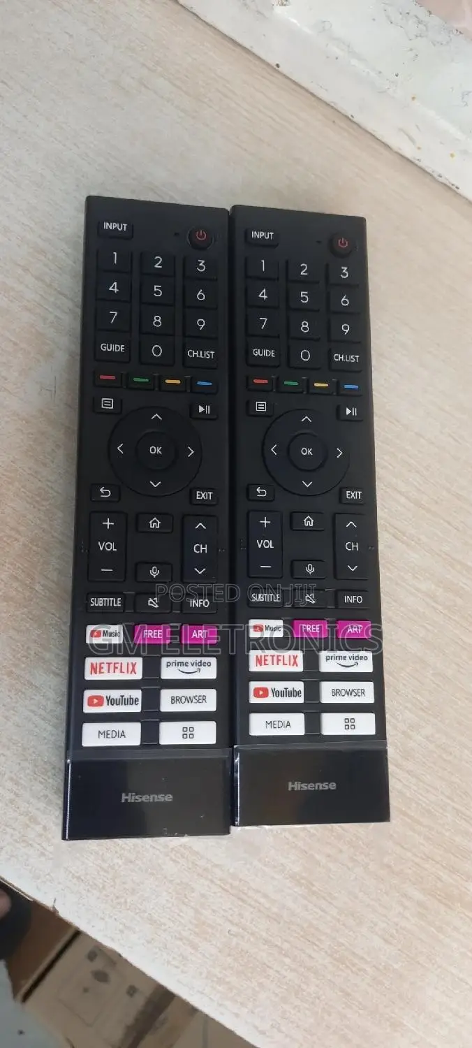 Replacement Remote for Hisense 43"A6 UDH Smart Tv.