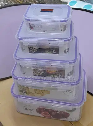 5 in 1 Plastic Fridge Containers