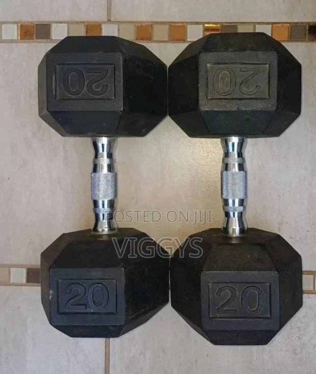 Amazing 20kg Hexagonal Dumbbells