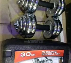 Classic 30kg Dumbell Chrome - thumbnail 2