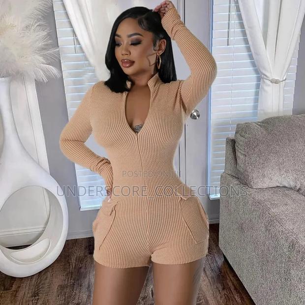 Classy Pocket Ribbed Cargo Romper Short - thumbnail 5