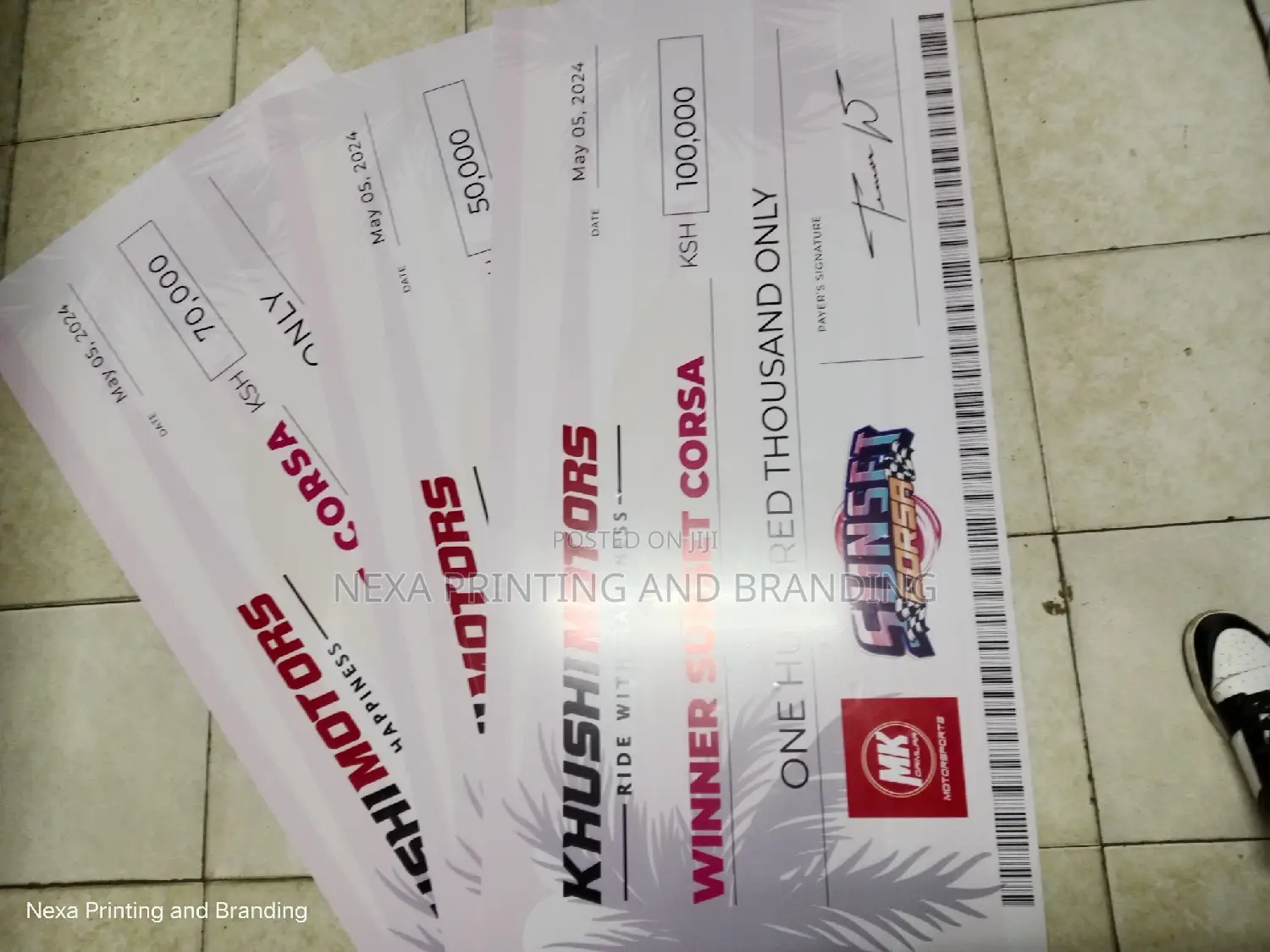 Large Presentation Cheque