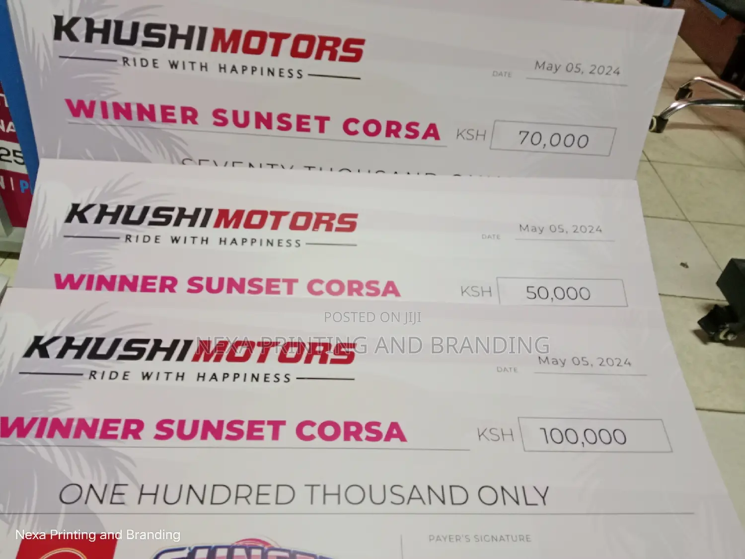 Large Presentation Cheque