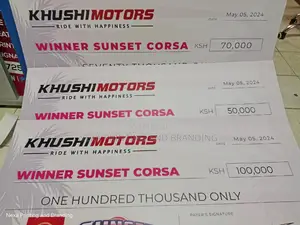 Large Presentation Cheque