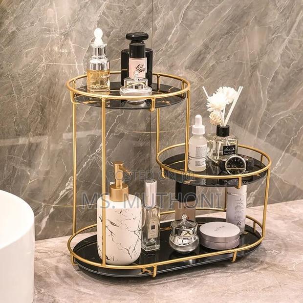 Light Luxury Storage Shelf/Cosmetics Toiletries Organizer - thumbnail 2