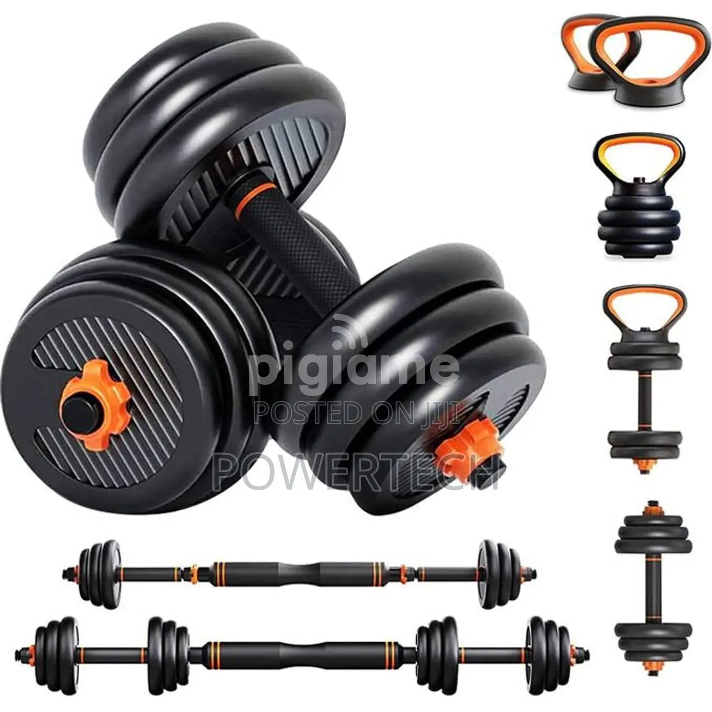 Barbells+ Kettle Bell 6 in 1 30 Kg Dumbbells