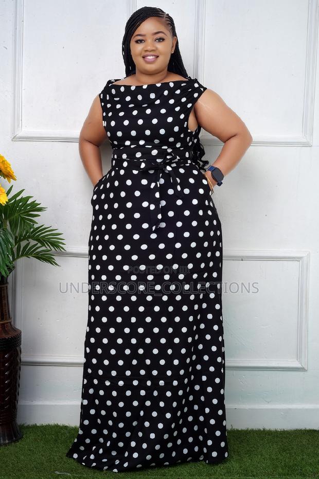 Elegant Polka Dot Maxi Dresses - thumbnail 3